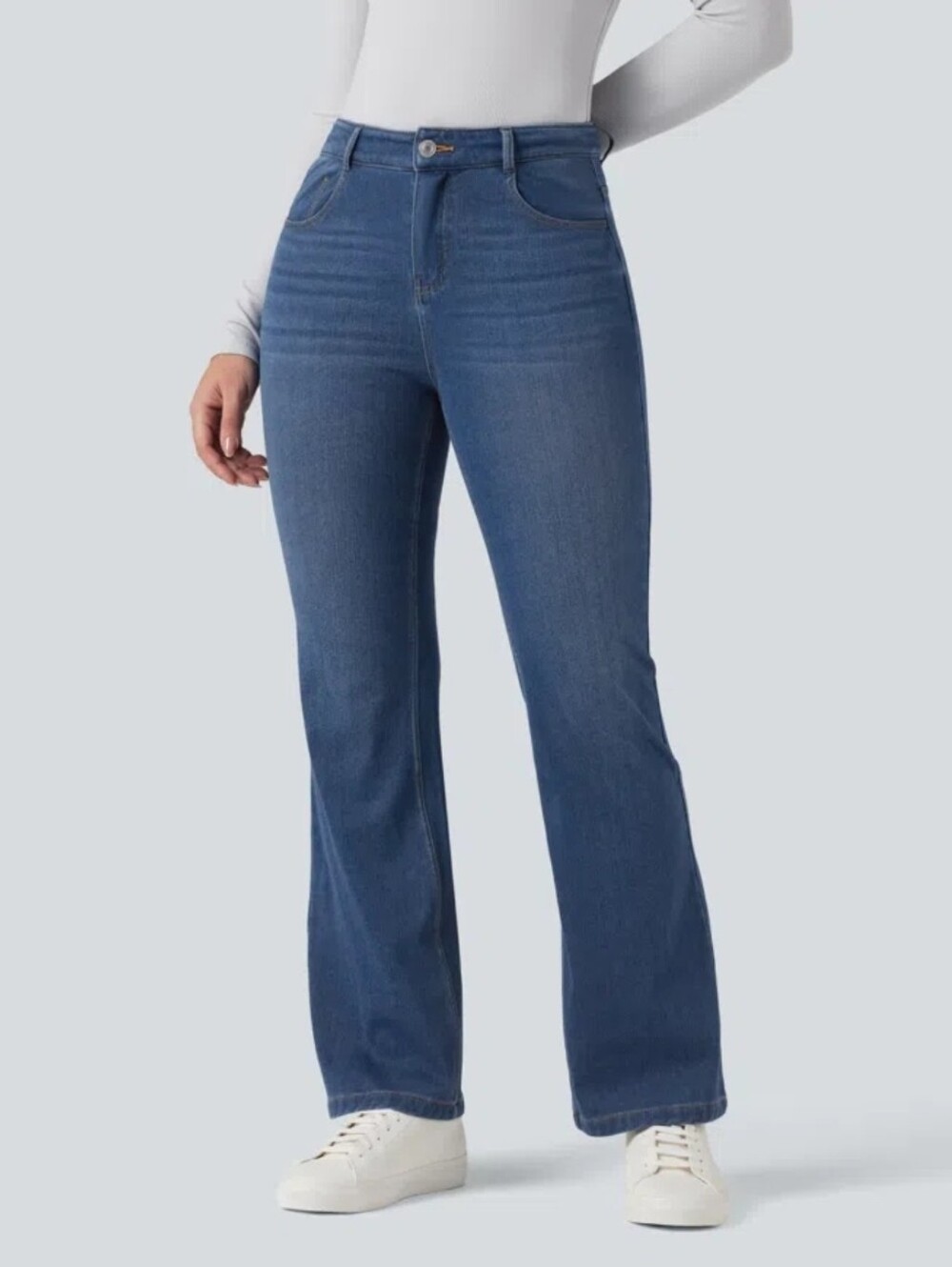 ❤️ HALARA FLEX LIGHTWEIGHT HIGH RISE FLARE JEANS, XLP ( 16P - 18P) - Picture 3 of 11